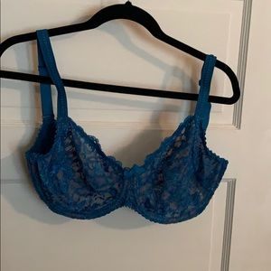 34G Prima Donna lace turquoise bra